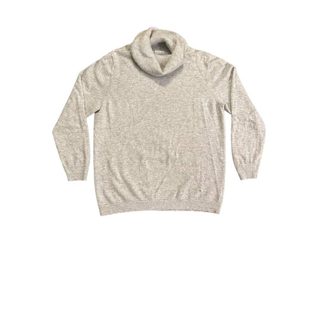 Pure Cashmere Women's Gray Cowl Neck Sweater Size 18L Long Sleeve